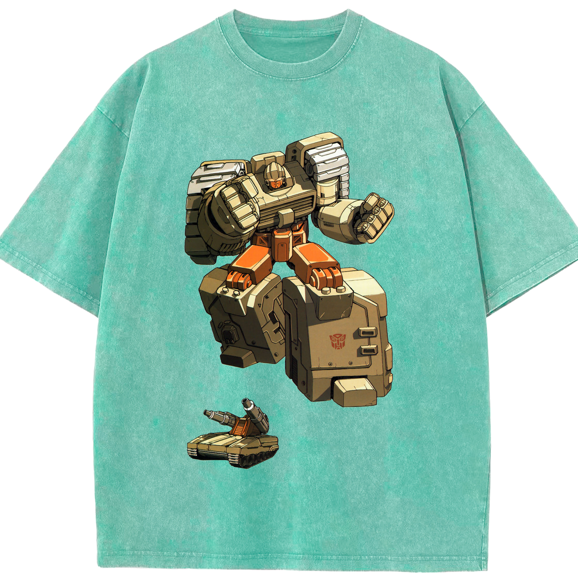 （画像用）  綿100% ヴィンテージ風 半袖Tシャツ（フロントプリント）